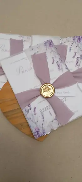 Convite Casamento Lavanda Pm