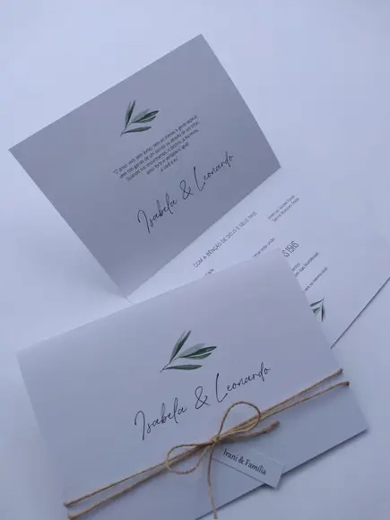 Convite Casamento Simples