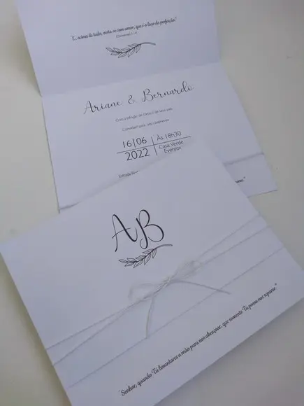 Convite Casamento Simples Ab