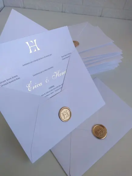 Convite Clássico Casamento Eh