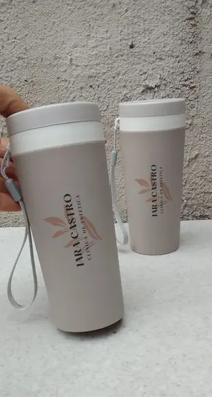 Copo Fibra de Bambu Personalizado com Tampa