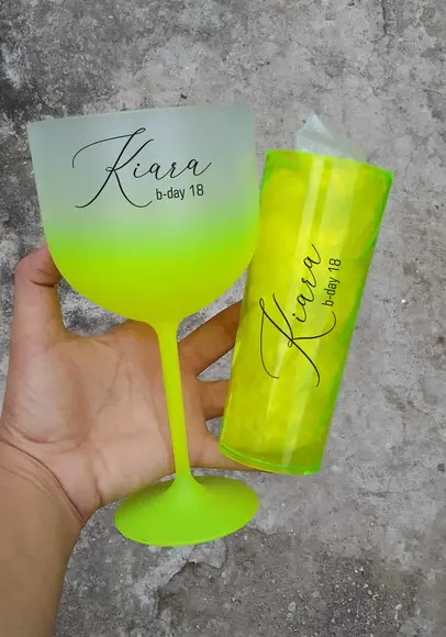 Kit 30 Long Drink e 10 Taças Gin Personalizadas