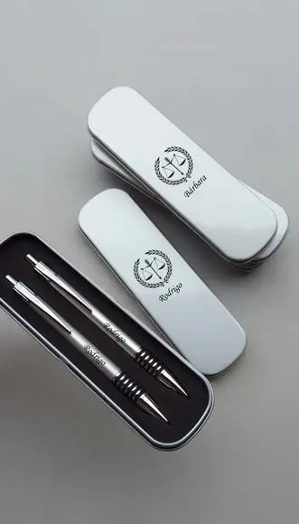 Kit Caneta e Lapiseira de Metal Personalizado
