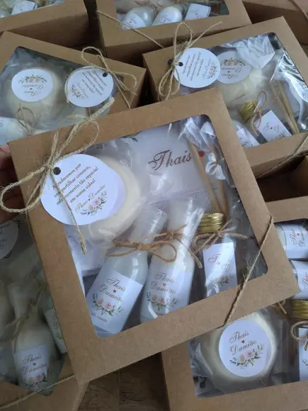 Lembrancinha Padrinhos Casamento - Kit Banho Personalizado