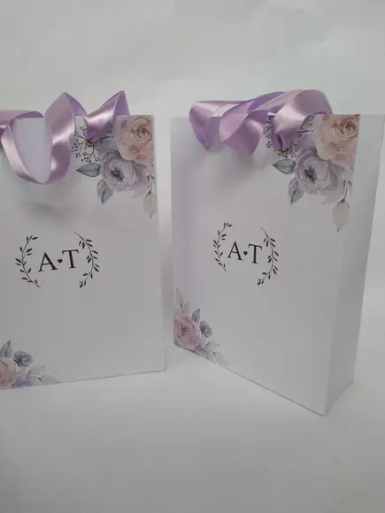 Sacolinhas de Papel Personalizadas Casamento