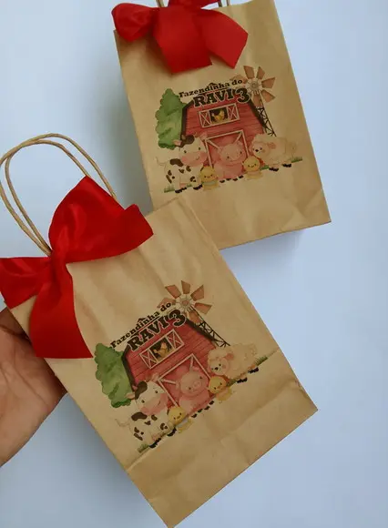 Sacolinha Personalizadas Fazendinha