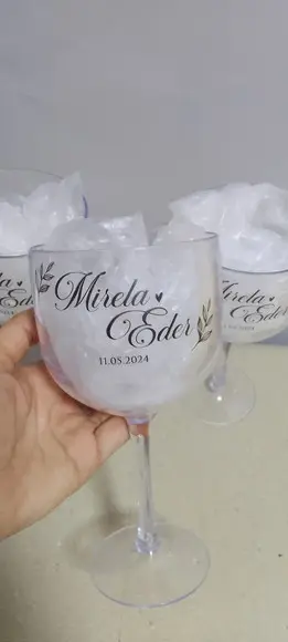 Taça Gim Personalizada Casamento