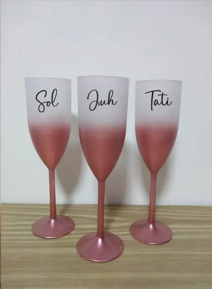 Taças Acrílicas Rose Gold Personalizadas