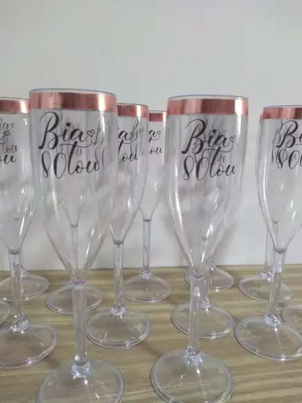 Taças Personalizadas Rose Gold 80 Anos