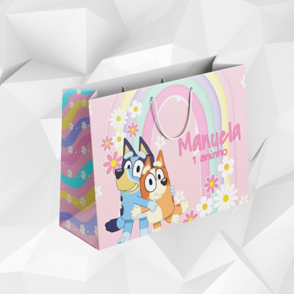 Sacola Personalizada - Sacolinha Bluey Flor