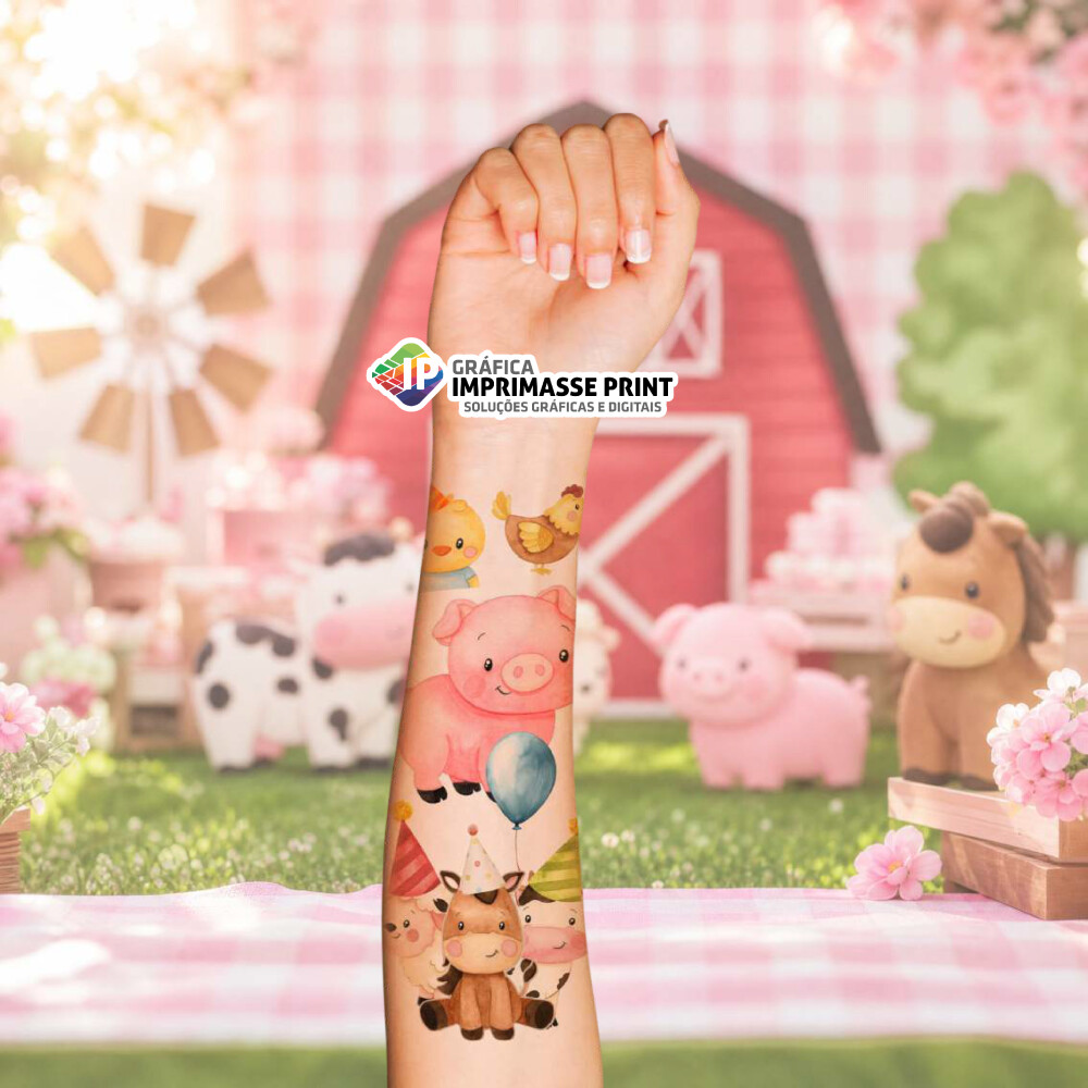 Tatuagem Temporária Personalizada - Folha A4