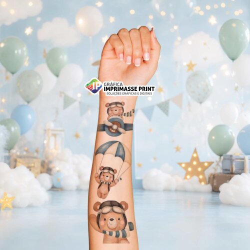 Tatuagem Temporária Personalizada - Folha A4