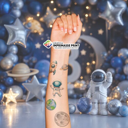 Tatuagem Temporária Personalizada - Folha A4