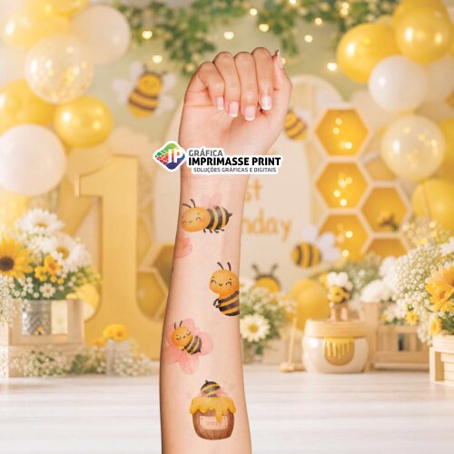 Tatuagem Temporária Personalizada - Folha A4