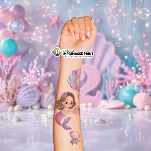 Tatuagem Temporária Personalizada - Folha A4