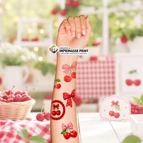 Tatuagem Temporária Personalizada - Folha A4