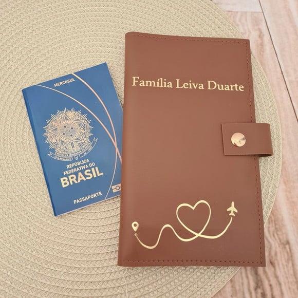 Capa para 3 Passaporte em Sintético Família