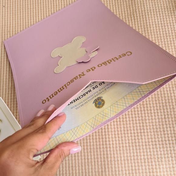 Capa para Certidão de Nascimento em Sintético - Personalizo