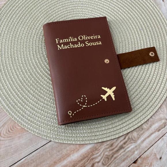 Capa Porta Passaporte Família / 4 Lugares - Personalizado
