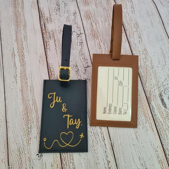 Tag de Mala com Identificação no Verso - Personalizada