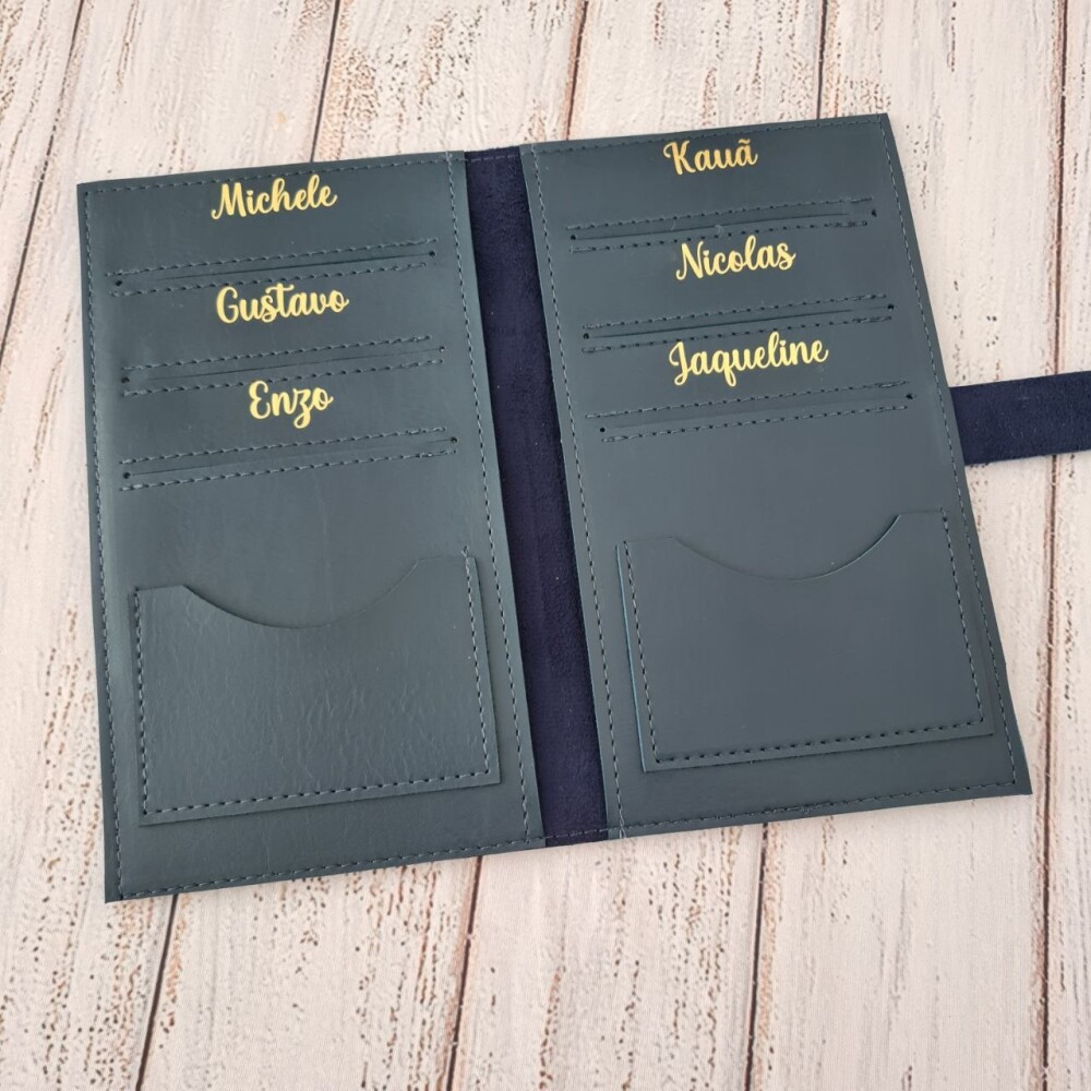 Capa Porta Passaporte Família / 6 Lugares - Personalizado