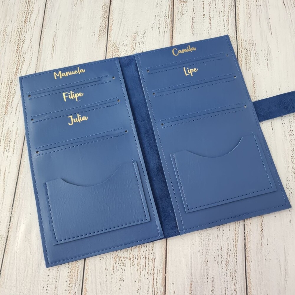 Capa Porta Passaporte Família / 6 Lugares - Personalizado