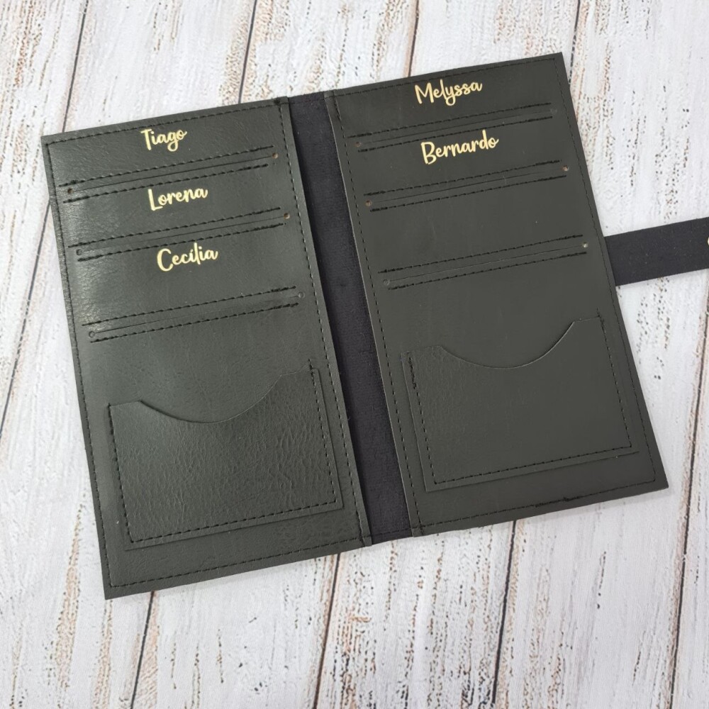Capa Porta Passaporte Família / 6 Lugares - Personalizado