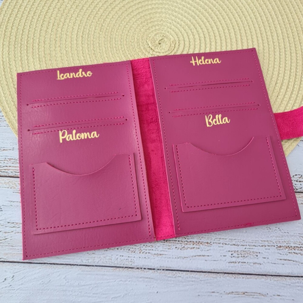 Capa Porta Passaporte Família / 4 Lugares - Personalizado