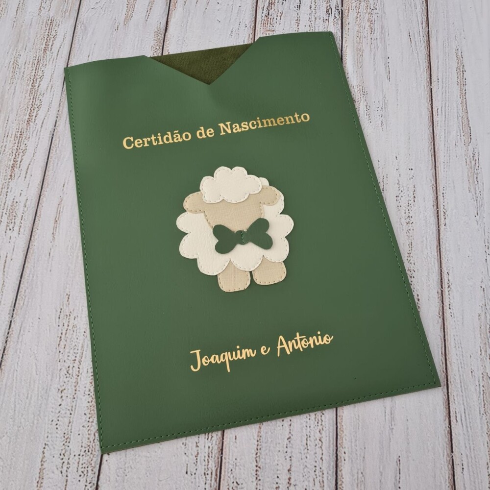 Capa para Certidão de Nascimento em Sintético - Personalizo