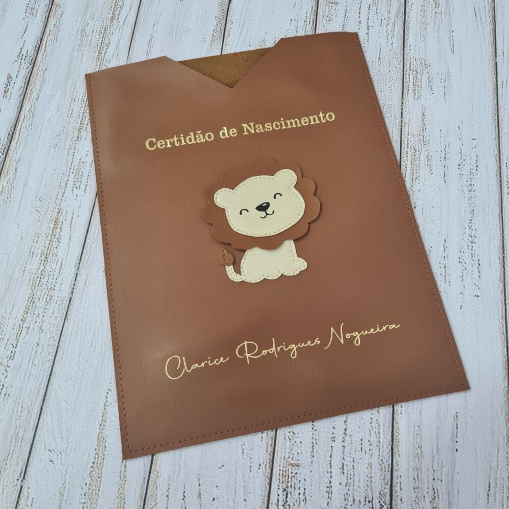Capa para Certidão de Nascimento em Sintético - Personalizo