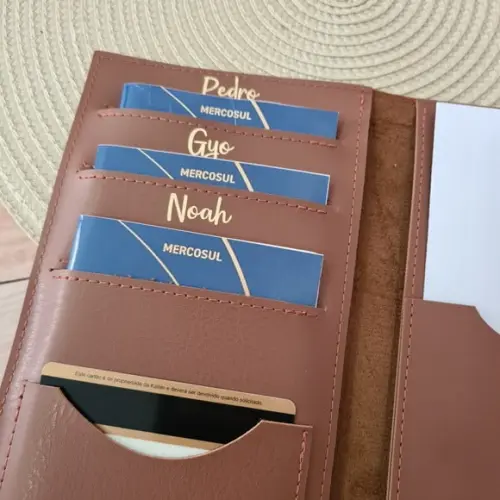 Capa para 3 Passaporte em Sintético Família