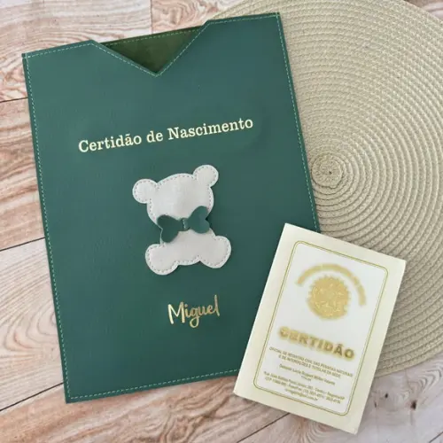 Capa para Certidão de Nascimento em Sintético - Personalizo