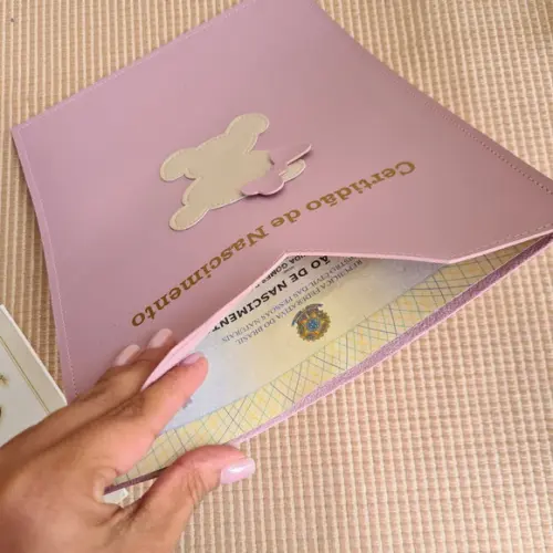 Capa para Certidão de Nascimento em Sintético - Personalizo