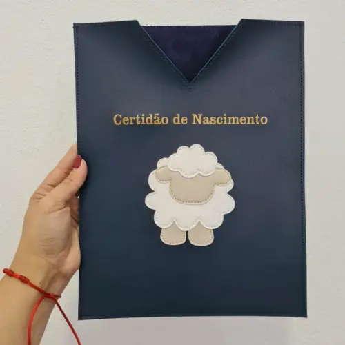 Capa para Certidão de Nascimento em Sintético - Personalizo