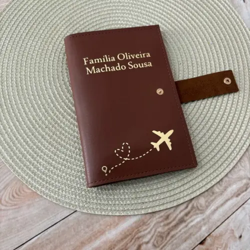 Capa Porta Passaporte Família / 4 Lugares - Personalizado