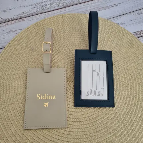 Tag de Mala com Identificação no Verso - Personalizada