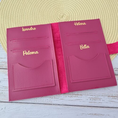 Capa Porta Passaporte Família / 4 Lugares - Personalizado