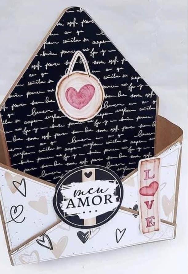 Caixa envelope - Dia dos namorados/Mães/Pais/Professor/Páscoa