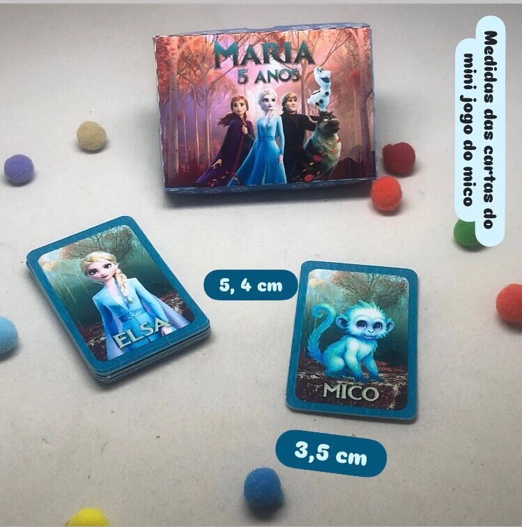 Mini jogo do mico e jogo da memoria 2 em 1 - Frozen filme