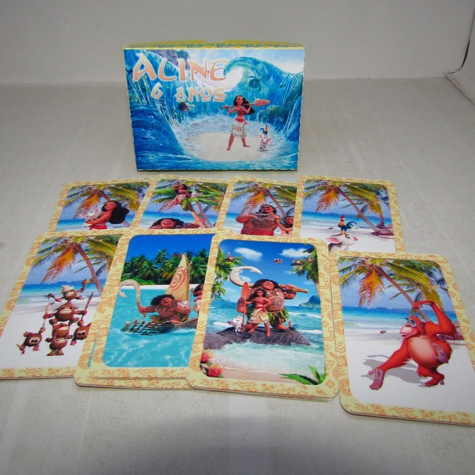 Jogo do mico e jogo da memória Grande 2 em 1 - Moana
