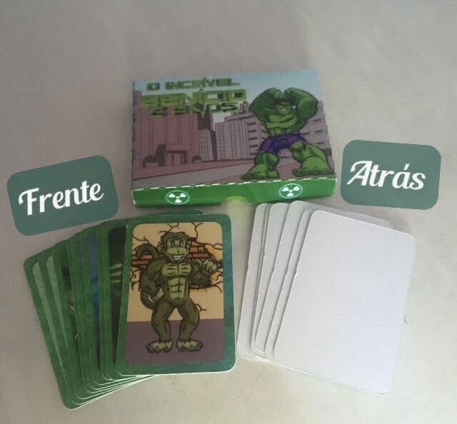 Mini jogo do mico e jogo da memoria 2 em 1 - Hulk