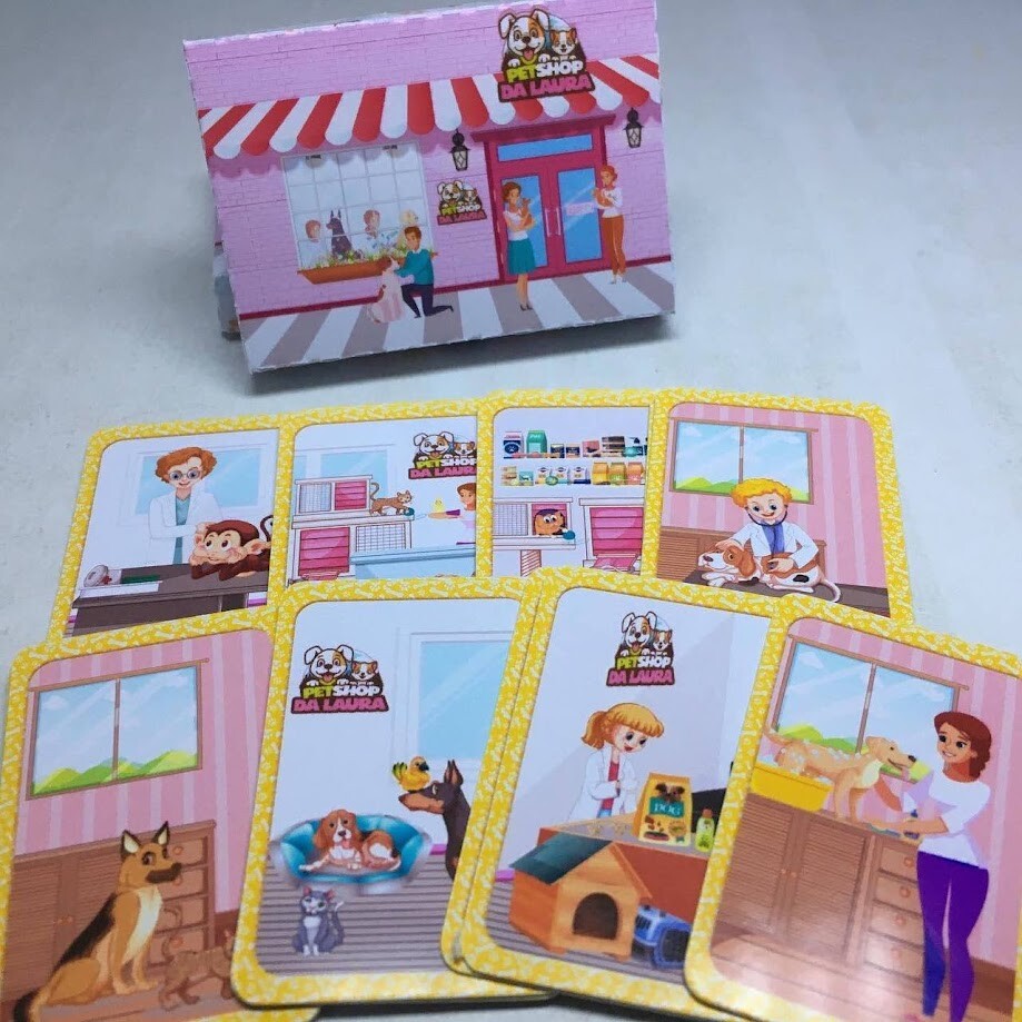 Mini jogo do mico e jogo da memoria 2 em 1 - Petshop