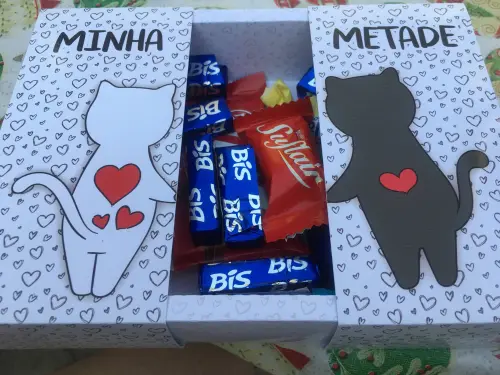 Caixa gatinho - Dia dos namorados