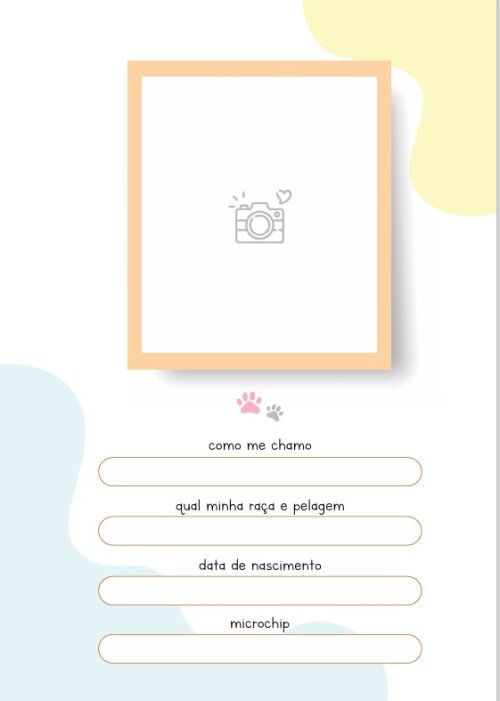 Caderneta vacinação pet - 30 folhas
