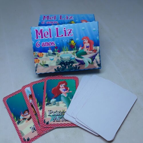 Mini jogo do mico e jogo da memoria 2 em 1 - Pequena sereia