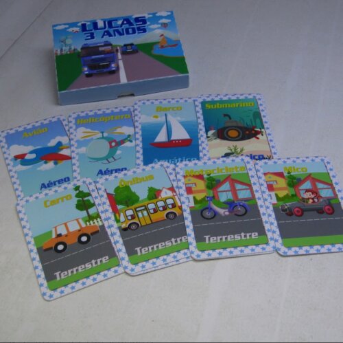 Mini jogo do mico e jogo da memoria 2 em 1 - Meio de transporte