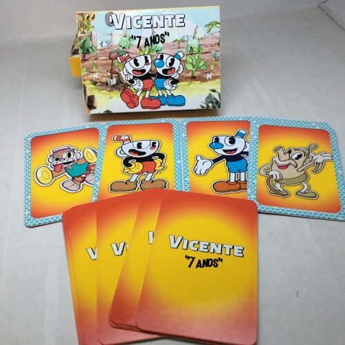 Jogo do mico e jogo da memória Grande 2 em 1 - Cuphead