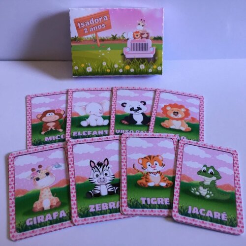 Mini jogo do mico e jogo da memoria 2 em 1 - Safari rosa