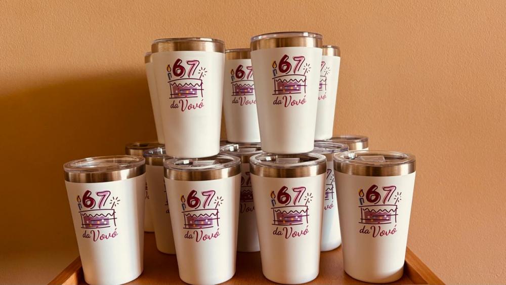 Copo Térmico Personalizado 350ml com Tampa em Acrílico