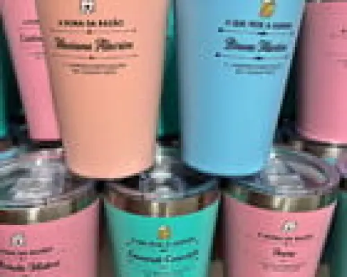 Copo Térmico Personalizado 350ml com Tampa em Acrílico